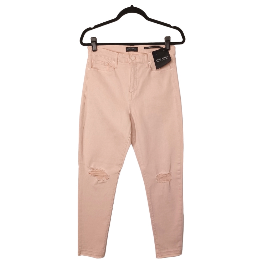 BANANA REPUBLIC Light Pink High Rise Skinny Ankle Stretchy Jeans 29 NWT